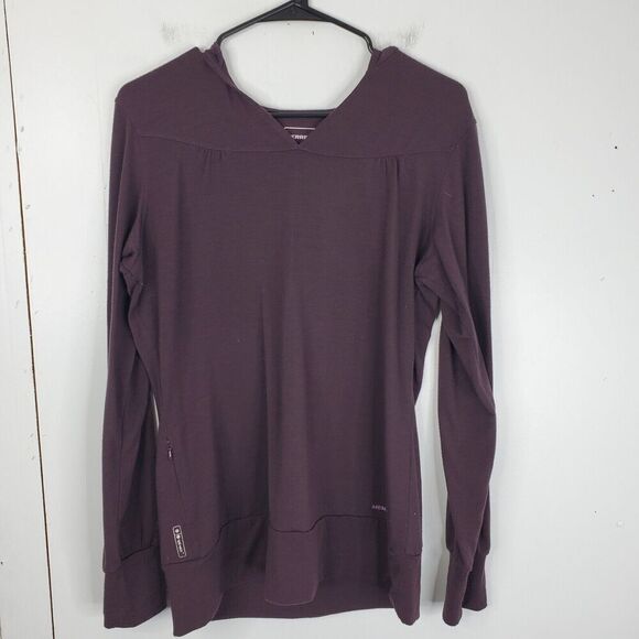 Merrell Optiwick Hoodie Sweatshirt Fitted Purple UPF 30 Hiking Womens M - Picture 1 of 10